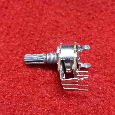 Picture of Unique Selections - 2Pcs 6 Pin 100K Potentiometer Dual Linear Panel Mount 100K Ohm 1/2 Watt 6 Pin Double Gang 6 Terminals 100K