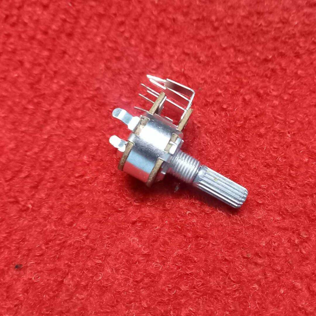 Picture of Unique Selections - 2Pcs 6 Pin 100K Potentiometer Dual Linear Panel Mount 100K Ohm 1/2 Watt 6 Pin Double Gang 6 Terminals 100K