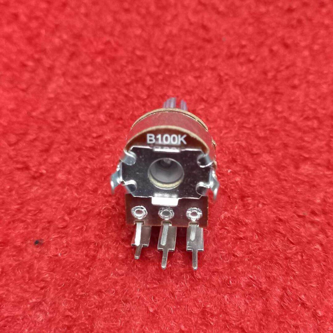 Picture of Unique Selections - 2Pcs 6 Pin 100K Potentiometer Dual Linear Panel Mount 100K Ohm 1/2 Watt 6 Pin Double Gang 6 Terminals 100K