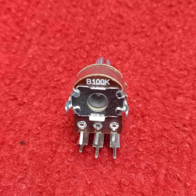 Picture of Unique Selections - 2Pcs 6 Pin 100K Potentiometer Dual Linear Panel Mount 100K Ohm 1/2 Watt 6 Pin Double Gang 6 Terminals 100K
