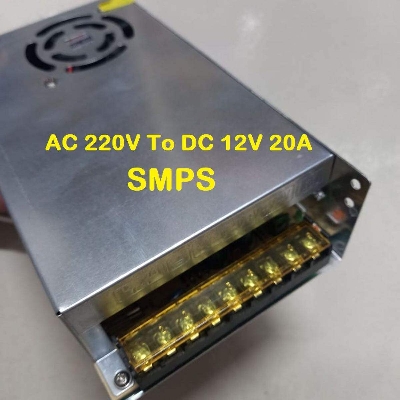 Picture of SMPS AC 220v To DC 12V 20A Switching Mode Power Supply Adapter Charger For Electronic Project Industrial Security Camera Power Adapters