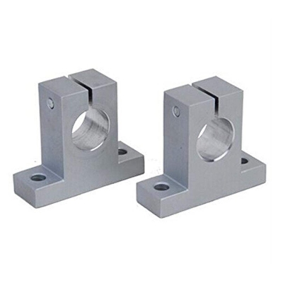 Picture of 2Pcs- Aluminum Alloy SK8 Linear Rail Support 8mm CNC Linear Motion Shaft Holder Vertical Shaft Support Bracket Silver Color