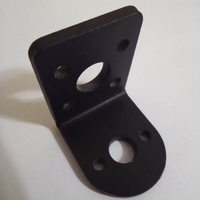 Picture of 25GA Gear Motor Bracket Metal L Type Shaped 32x33mm Gear Motor Bracket Beam Steering Servo Gear Bracket For Gear Motor CNC 3D Printer Robot Car Wheels - Black