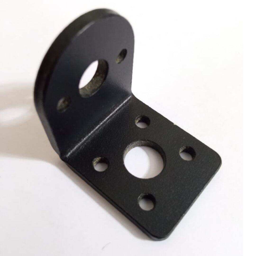 Picture of 25GA Gear Motor Bracket Metal L Type Shaped 32x33mm Gear Motor Bracket Beam Steering Servo Gear Bracket For Gear Motor CNC 3D Printer Robot Car Wheels - Black