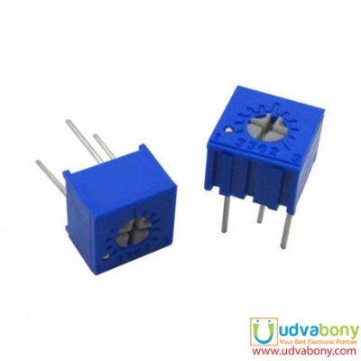 Picture of 3386 202 2K Ohm Potentiometer 3 Pin Square Shape 2K 202 1/2W Potentiometer Top Adjustment Variable Resistors 2K Ohm 202 Trimpot Trimmer Potentiometer Trim Pot Electrical Circuitry & Parts - 3Pcs