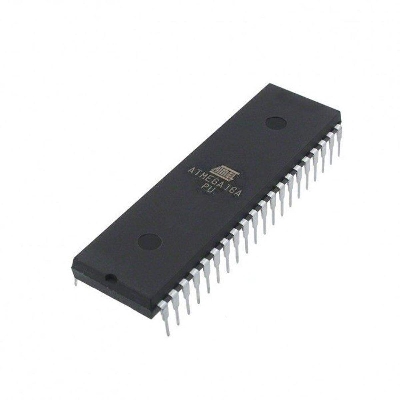 Picture of ATMEGA16A-PU ATMEGA16A ATMEGA16 16MHz 16KB Flash Memory 8-Bit DIP-40 Pin Atmel Atmega AVR Microcontroller IC Electronics Circuitry & Parts
