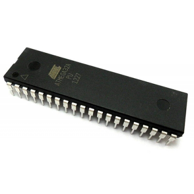 Picture of ATMEGA32A-PU ATMEGA32A ATMEGA32 16MHz 32KB Flash Memory 2KB Program Memory 8-Bit DIP-40 Pin Atmel ATMEGA AVR Microcontroller IC 40Pin Leads