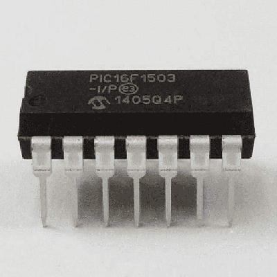 Picture of PIC16F1503 PIC-16F1503 PIC 16F1503 Microcontrollers IC 8-Bit 20MHz 3.5KB Flash Microchip MCU DIP-14 14 Pin Dual In Line Package Chip Electrical Circuitry & Parts