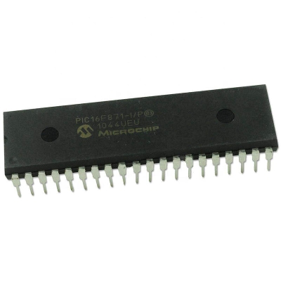 Picture of PIC16F871 PIC-16F871 PIC 16F871 Microcontrollers IC 8-Bit 20MHz 3.5KB Memory Size Microchip MCU DIP-40 40Pin Dual In Line Package Chip Electrical Circuitry & Parts