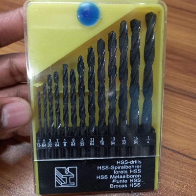 Picture of 13Pcs HSS Drill Bit Set 1.5-6.5mm Twist Drill Bit 1/16-1/4 Inch Hex Shank Drive Quick Change High Speed For Drill Machine Chuck