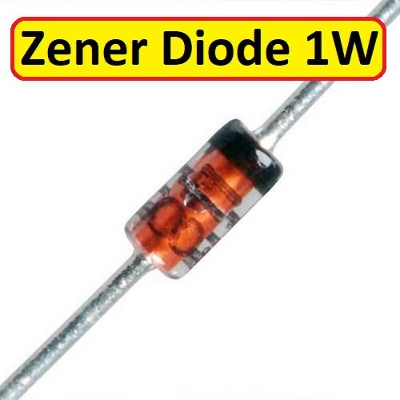 Picture of 10Pcs- 1Watt 5.6V Zener Diodes 1W 5.6V 1N4734 Through Hole Voltage Regulator Zener Diode DO-41 DIP Values Assortment Kit For  Electronics Circuitry & Parts DIY