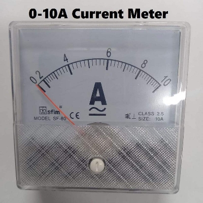 Picture of AMP Meter AC Analog Ampere Meter 0-10A Gauge Square Panel Current Amperemeter 10A Analog Panel Ammeter Current Meter SF-80 For AC 220V Line Powerpoints Switches & Savers