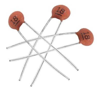 Picture of 25Pcs- 18pF Capacitors Mini Ceramic Capacitor 18F 50V Ceramic Disc Capacitor Non-Polarized Through Hole For Electrical Circuitry & Parts