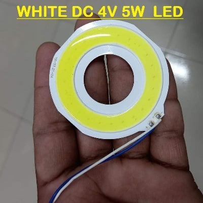 Picture of WHITE Round DC 4V 5W COB SMD LED Light Chip YX-57-ZY-24 Ultra Bright White 5 Watt LED Light Solar Light Panel Mount Aluminum Base For Solar Panel Flood Light Household Garden LED Light - strip light