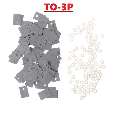Picture of 10Pcs- Thermal Insulator Pad For TO-3P Transistor Silicone Insulator Heatsinks TO3P Insulator Sheet For 5200 1943 Mosfet Transistors With Insulation Plastic Washer
