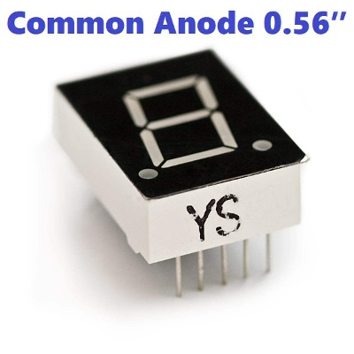 Picture of Common Anode CA 0.56″ Inch Single Digit 7 Segment Red Color LED Digital Display For Arduino Light Watch Electrical Circuitry & Parts DIY