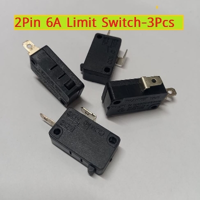 Picture of 3Pcs- Limit Switches Without Hing 6A 250VAC SPDT 2 Pin Without Hing Lever Switch Micro Limit Switch Momentary Push Switch For 3D CNC Machine Electronic Project DIY