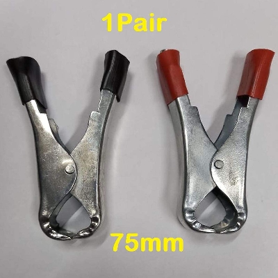 Picture of 2-Pair Fate Type 30 Amp Auto Battery Car 75mm Clips 2Pcs Red & 2Pcs Black Car Battery Cables Terminal Clamp 12v 30A Car Battery Connectors