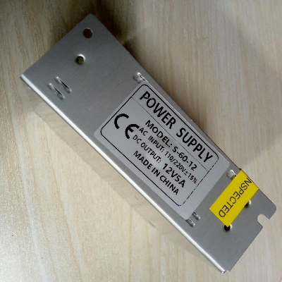 Picture of 12V 5Amp SMPS AC 220v To DC 12v 5A 60W Switching Mode Power Supply Adapters Charger For Electronic Project Industrial Security Camera