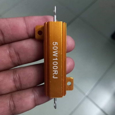 Picture of 50W 100RJ 100 Ohm Wirewound Aluminum Housed Resistors 50Watt Aluminum Clad Power Metal Shell Case Wirewound Resistor 100 Ohm 5% Tolerance Fixed Resistor Electrical Circuitry & Parts