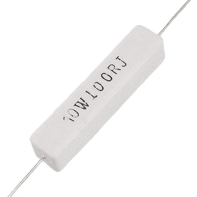 Picture of 3Pcs- 10Watt Wirewound 10W 100 Ohm Ceramic Cement Wirewound Resistor 100 Ohm 10 Watt Wire Wound Axial Lead Fixed Cement Resistor 5% Tolerance Electrical Circuitry & Parts