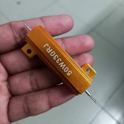 Picture of 50W 330RJ 330 Ohm Wirewound Aluminum Housed Resistors 50Watt Aluminum Clad Power Metal Shell Case Wirewound Resistor 330 Ohm 5% Tolerance Fixed Resistor Electrical Circuitry & Parts