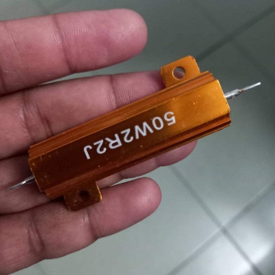 Picture of 50W 2R2J 2.2 Ohm Wirewound Aluminum Housed Resistors 50Watt Aluminum Clad Power Metal Shell Case Wirewound Resistor 2.2 Ohm 5% Tolerance Fixed Resistor Electrical Circuitry & Parts