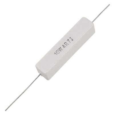 Picture of 3Pcs- 10Watt Wirewound 10W 4.7 Ohm Ceramic Cement Wirewound Resistor 4.7 Ohm 10 Watt Wire Wound Axial Lead Fixed Cement Resistor 5% Tolerance Electrical Circuitry & Parts