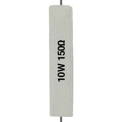 Picture of 3Pcs- 10Watt Wirewound 10W 150 Ohm Ceramic Cement Wirewound Resistor 150 Ohm 10 Watt Wire Wound Axial Lead Fixed Cement Resistor 5% Tolerance Electrical Circuitry & Parts