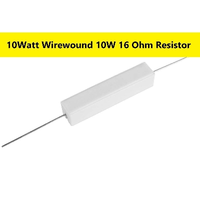 Picture of 3Pcs-10Watt Wirewound 10W 16 Ohm Ceramic Cement Wirewound Resistor 16 Ohm 10 Watt Wire Wound Axial Lead Fixed Cement Resistor 5% Tolerance Electrical Circuitry & Parts