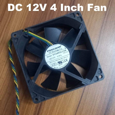 Picture of 3 Wire 4 Inch FAN 12V COOLING Fan 4 Inch Cooling Fan 12V 90x90x25mm Fan Heatsink Cooler Radiator Cooling Fan 12V DC Fan Heat Dissipation Mini Fans With Cables