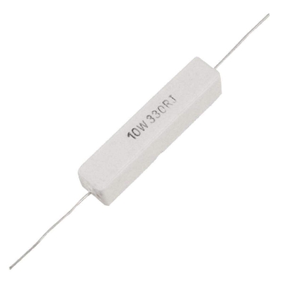 Picture of 3Pcs-10Watt Wirewound 10W 330 Ohm Ceramic Cement Wirewound Resistor 330 Ohm 10 Watt Wire Wound Axial Lead Fixed Cement Resistor 5% Tolerance Electrical Circuitry & Parts
