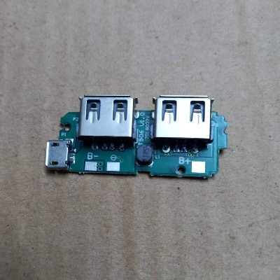 Picture of Dual USB Power Bank Circuit Input DC 5V 2A Micro USB Socket Output DC 5V 2A 1A Dual USB & BMS Protection Lithium Battery 3.7V 14500 18650 Battery Mobile Phone Charging Module