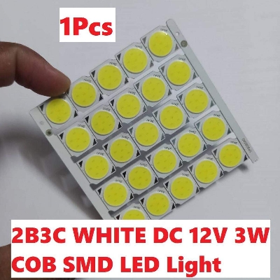 Picture of 2B3C WHITE DC 12V 3W COB SMD LED Light Chip Ultra Bright White Color 3 Watt LED Light Panel Mount Aluminum Base For Solar Panel Flood Light Household Garden - multicolor