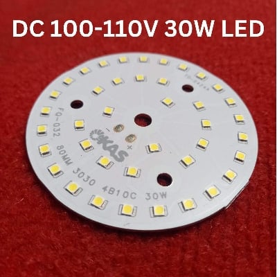 Picture of FQ-032 80mm 4B10C DC 100-110V 30W WHITE Color SMD LED Lights Chip Ultra Bright White 30 Watt LED Light Panel Mount Aluminum Base For Solar Panel Flood Light Household Garden
