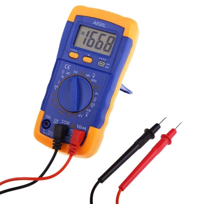 Picture of A830L 830L 830 Portable Digital LCD Multimeter Tester With Buzzer Ohm Test Tool Digital Display Voltage Ampere Meter Test Probe DC AC LCD Display Multimeter