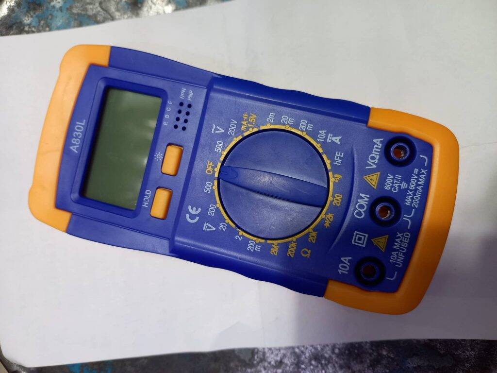 Picture of A830L 830L 830 Portable Digital LCD Multimeter Tester With Buzzer Ohm Test Tool Digital Display Voltage Ampere Meter Test Probe DC AC LCD Display Multimeter