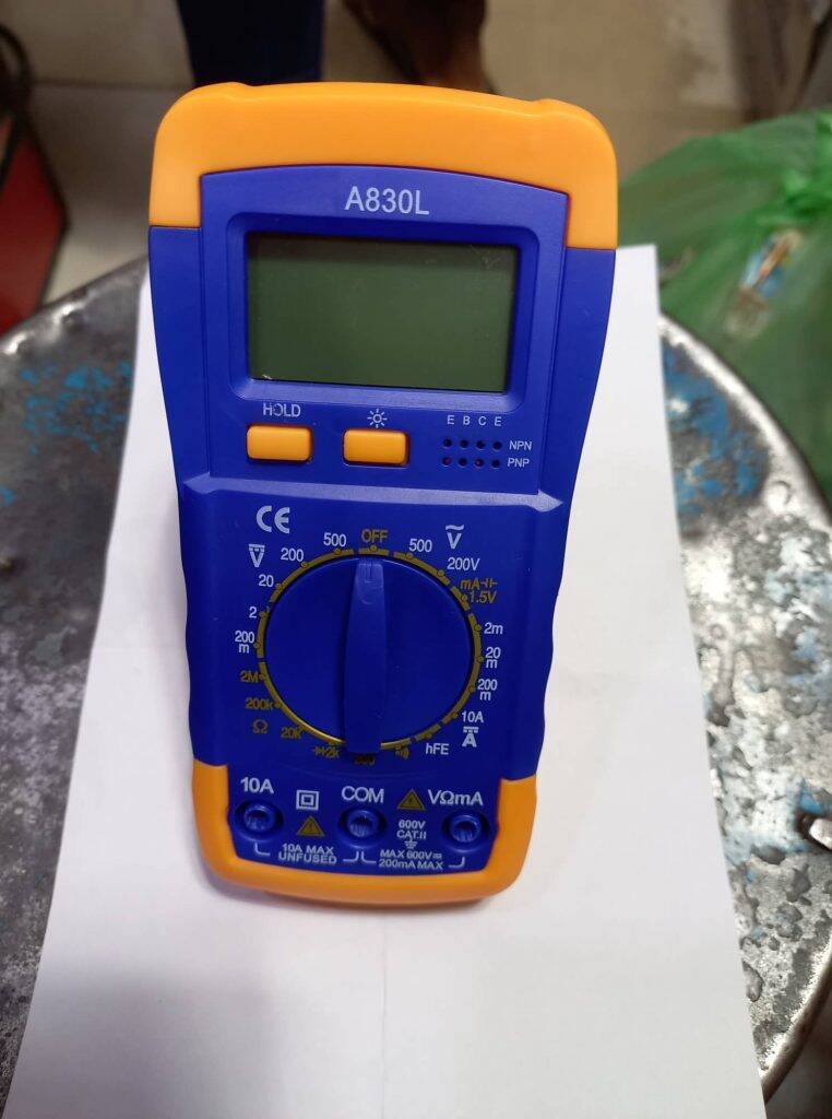Picture of A830L 830L 830 Portable Digital LCD Multimeter Tester With Buzzer Ohm Test Tool Digital Display Voltage Ampere Meter Test Probe DC AC LCD Display Multimeter