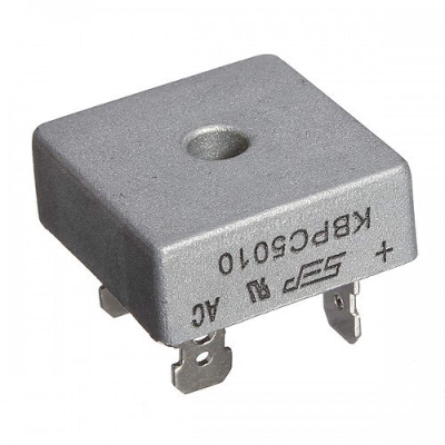 Picture of 5010 Full Wave KBPC5010 KBPC-5010 50A 1000V AC To DC Single Phase Metal Housing Electronic Bridge Rectifier Diode 4 Pins Leads