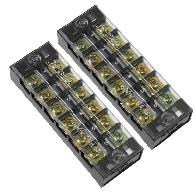 Picture of TB-2506 6P Double Row Terminal Block 600V 25A Terminal Block TB-2506 600V 25A 6P Double Row 6 Pin Terminal Block TB-2506 Terminal Block 600V 25A TB Series 6 Positions Cables Connectors