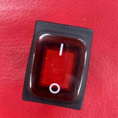 Picture of Heavy KCD4 Rocker Switch 30A 250V 4 Pin Black Color Switches 4Pin On Off 2 Positions Full Illuminated Neon RED Indicators DPST Power Switch For Auto Car Boat IPS UPS