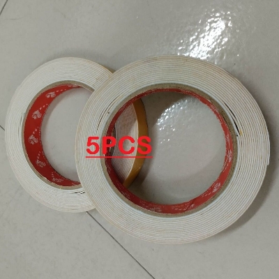Picture of 5Pcs- 25mm Foam Tape WHITE 1 Inch DOUBEL SIDE Foam Tape 25mm Both Side Gum Foam Tape White Double Side Foam Tape 1 Inch Tape WHITE Color Foam Tape