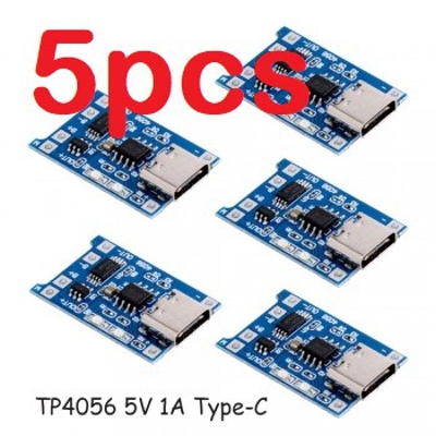 Picture of 5Pcs- TP4056 Lithium Battery Charger With Protection C-Type