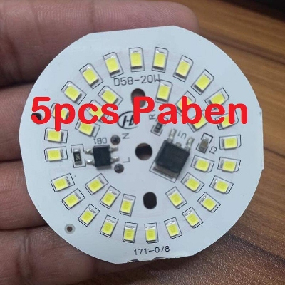 Picture of 5pcs-Big Size- 20 Watt WHITE Color Ultra Bright White 20W Input AC 220V Integrated IC Driver SMD LED Board 20Watt Direct AC 220V LED