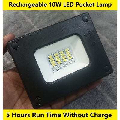 Picture of 5 Hours Run Time Without Charge Portable Handheld 10W LED Mini Pocket Lamp For Traveling Lamp LED Light Rechargeable Light Pocket Lamp 10W DC 5V 1A Input Micro USB Port Output 5V 1A Rechargeable LED Light With SOS RED + BLUE Flash Light