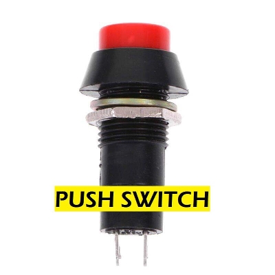 Picture of 3Pcs Push Switch PBS-11 PUSH BUTTON AC 250V 3A 2 Pin Leads On Off SPST RED CAP Plastic Push Button Switch Latching Switches