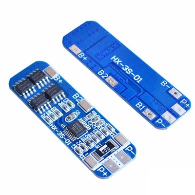 Picture of 4 IC 3S BMS BLUE 3S 12V 10A 18650 Lithium Battery Charger Module 11.1V 12.6V 10A Charge Discharge Current Short Circuit Protection Function Battery Management System Adapters