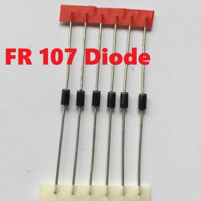 Picture of 15Pcs- FR107 Diode 1000V 1A General Purpose Rectifier Diodes FR107 Axial Diode DO-15 Package 2 Pin Leads - Minimalistic Sophistication