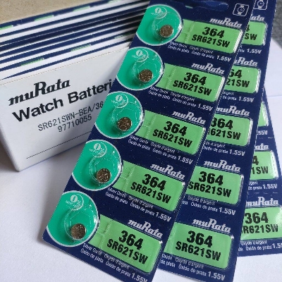 Picture of MUR-ATA 364 L621F 1.55V Battery SR621W Watch Battery 364 Battery Button Cell L621F Battery 1.55V L621F Cell Battery For Watch