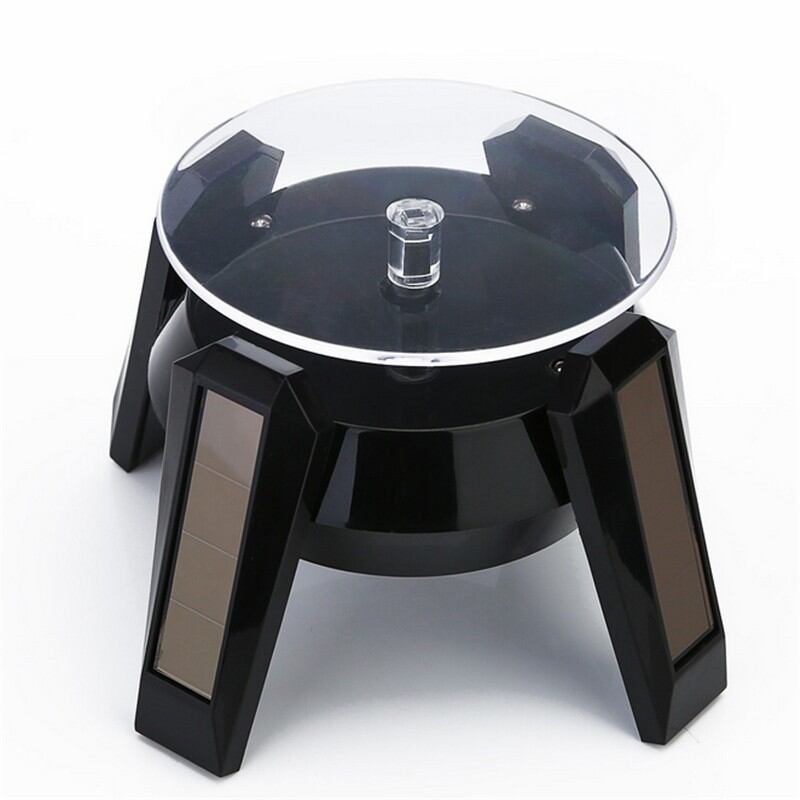 Picture of Solar Showcase Weight Limit Max 500g Solar Display Stand 360° Rotation Stage Turntable Rotating Powered Solar & Battery For Jewelry